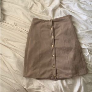 Light brown suede skirt ! Altar’d State!
